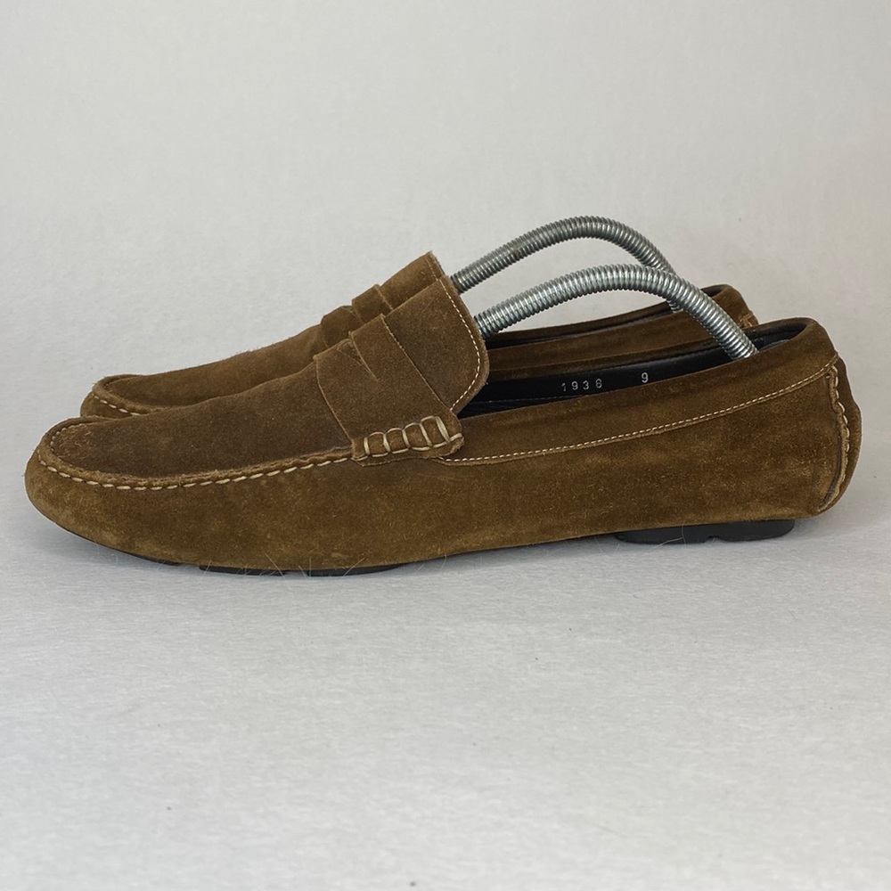 To Boot New York Adam Derrick Mitchum Mid-Brown Suede Driving Shoe Loafer, Men 9